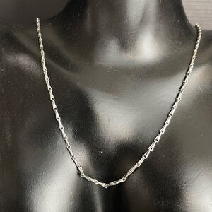 Silver tone Monet paper clip necklace